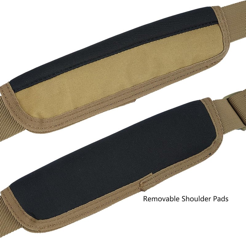 KUNN Tactical Duty Belt Suspenders with Metal Hook,Men Padded Police Harness for Duty Belt,Khaki - Image 5